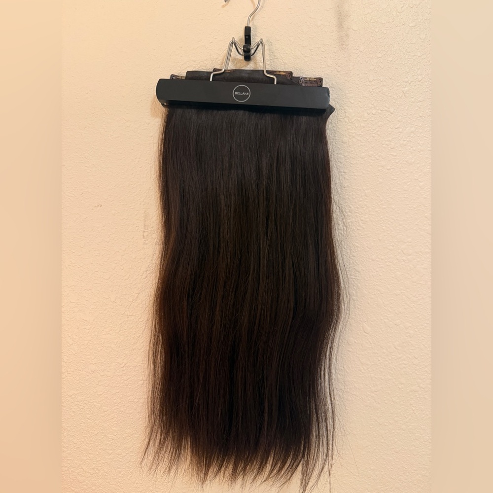 BELLAMI 20” Silk Seam Clip-in Extensions — Dark Brown #2